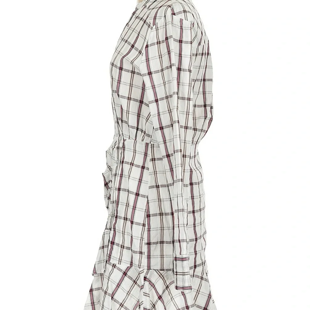 NWT Veronica Beard ‘Sherry’ Asymmetrical Ruffle Hem Shirt Dress Sz S - Picture 4 of 9